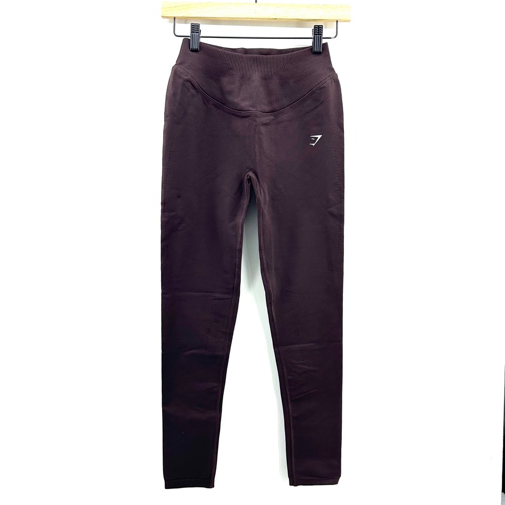 Gymshark Sweat Seamless Leggings Brown Women's S Body Fit Weightlifting NWOT